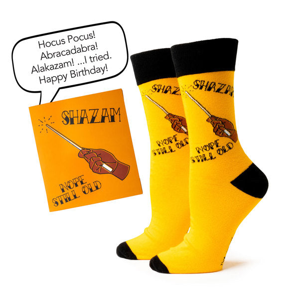 Two Left Feet IT'S YO BIRTHDAY Gift Card Sock Set