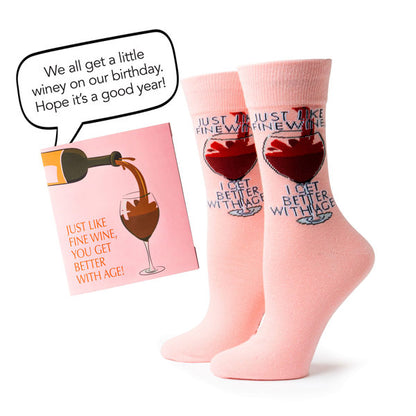 Two Left Feet IT'S YO BIRTHDAY Gift Card Sock Set
