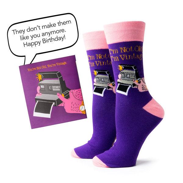 Two Left Feet IT'S YO BIRTHDAY Gift Card Sock Set