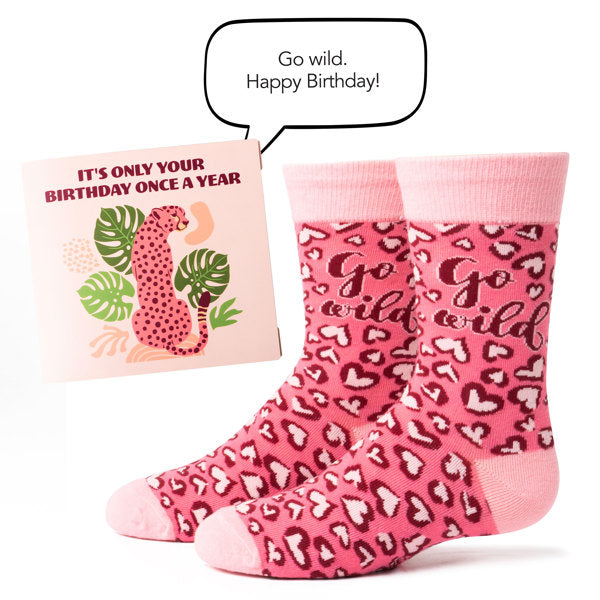 Two Left Feet Kid's IT'S YO BIRTHDAY Gift Card Sock Set