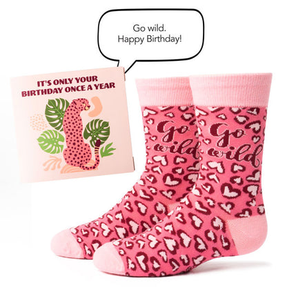 Two Left Feet Kid's IT'S YO BIRTHDAY Gift Card Sock Set