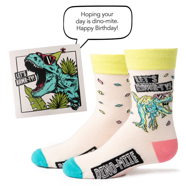 Two Left Feet Kid's IT'S YO BIRTHDAY Gift Card Sock Set