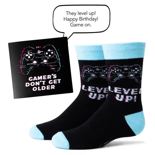 Two Left Feet Kid's IT'S YO BIRTHDAY Gift Card Sock Set