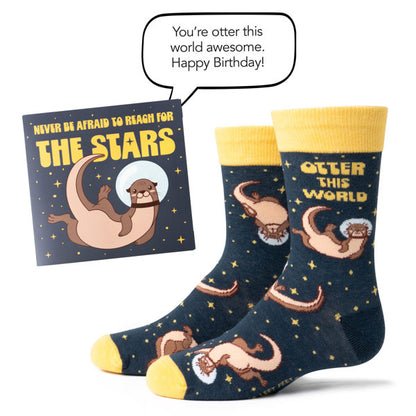 Two Left Feet Kid's IT'S YO BIRTHDAY Gift Card Sock Set