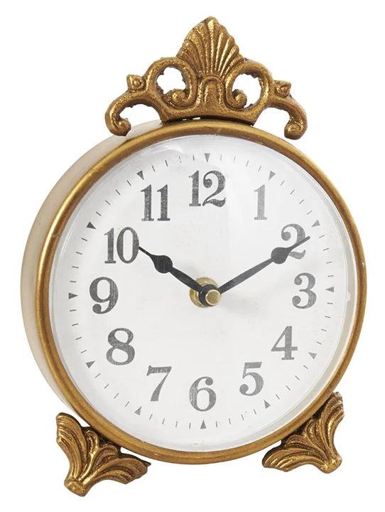 Vintage Gold Table Clock