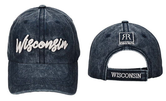 Wisconsin Denim Baseball Hat