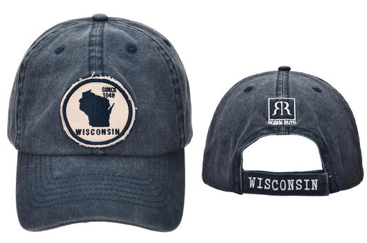 Wisconsin Ripped Patch Baseball Hat