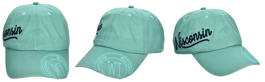 Wisconsin Seafoam Sidescript Baseball Hat