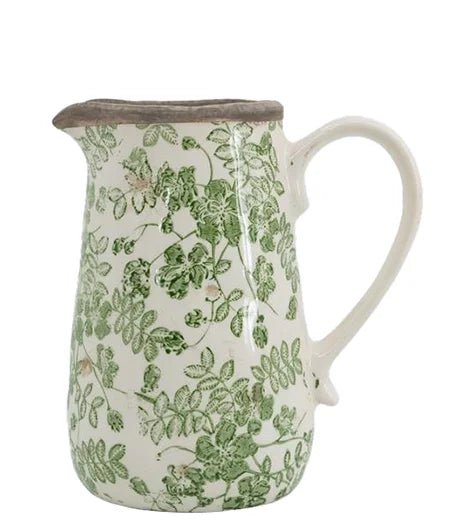 Ivy Print Vintage Pots