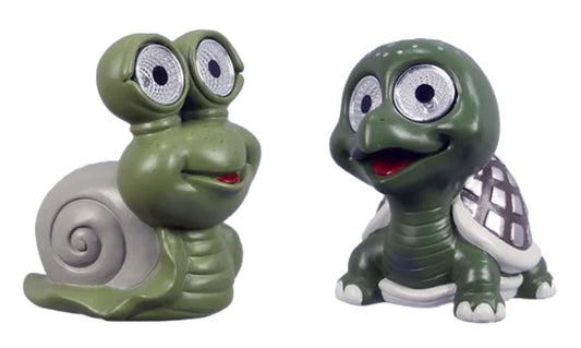 Snail & Turtle With Solar LED Eyes